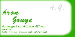 aron gonye business card